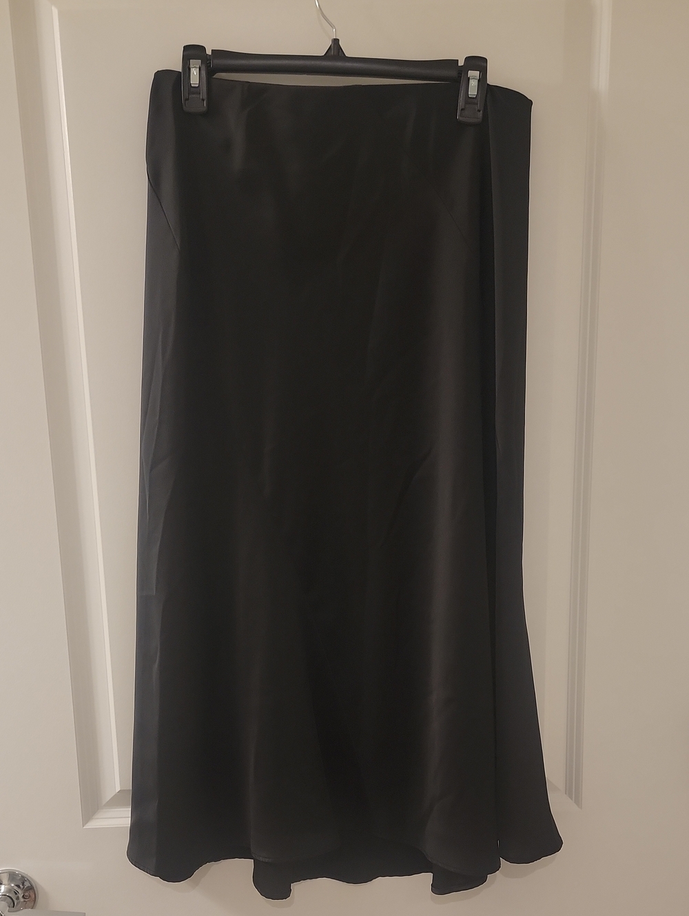Banana Republic Factory Black Satin Maxi Skirt